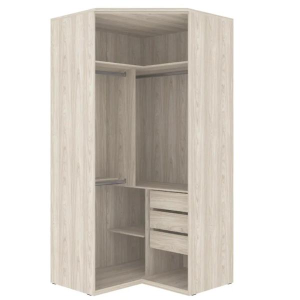 Imagem de Guarda Roupa Casal Modulado 100% MDF Canto Closet 2 portas 3 Gavetas Cores - Evolution - Robel Móveis