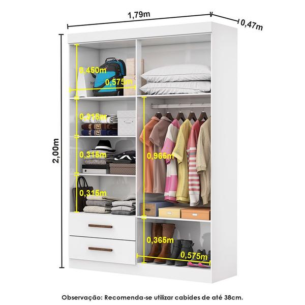 Imagem de Guarda-Roupa Casal Modulado 4 Portas Hercules 4 Portas 4 Gavetas Carioca Moveis