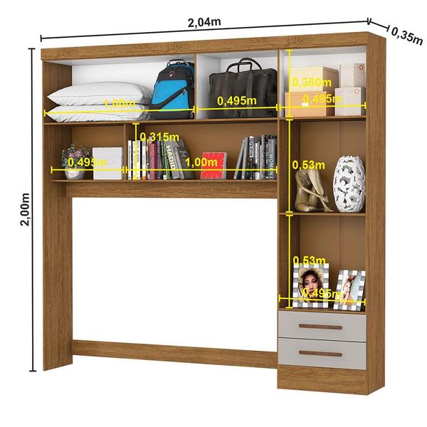 Imagem de Guarda-Roupa Casal Modulado 4 Portas Hercules 4 Portas 4 Gavetas Carioca Moveis