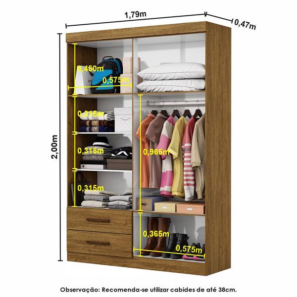 Imagem de Guarda-Roupa Casal Modulado 5 Portas com Cama Hercules 4 Portas 4 Gavetas