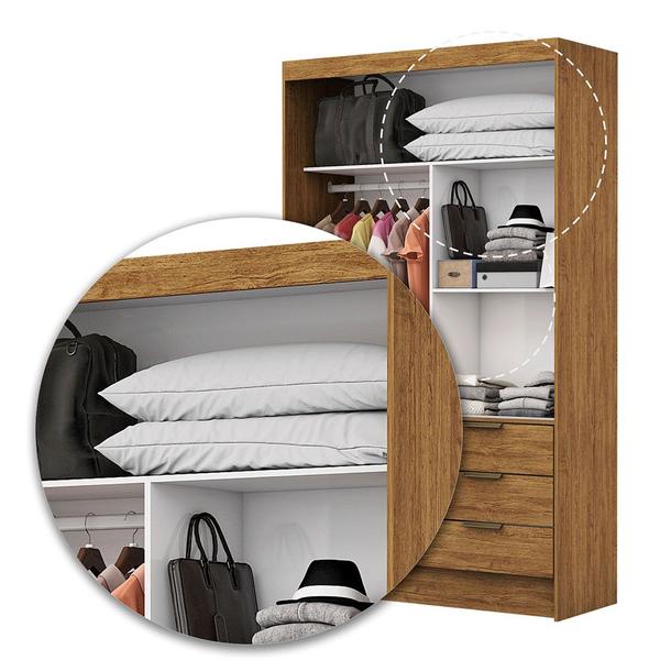 Imagem de Guarda Roupa Casal Modulado Sevilha 5 e 2 Portas 8 Gavetas Plus Carioca Móveis