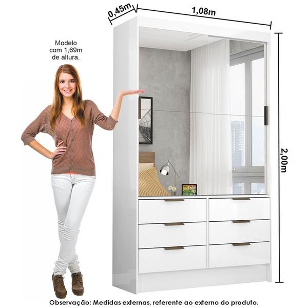 Imagem de Guarda Roupa Casal Modulado Sevilha 5 Portas 2 Portas 8 Gavetas Premium Carioca Móveis