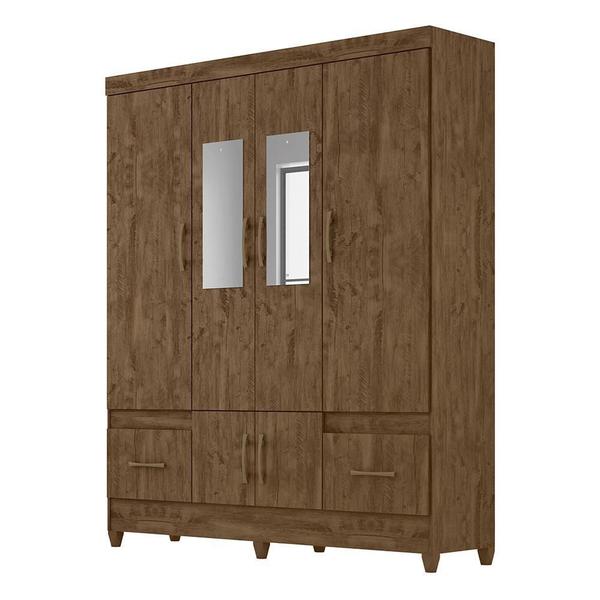 Imagem de Guarda Roupa Casal MS912 6 Portas e 2 Gavetas com Espelho - Moval