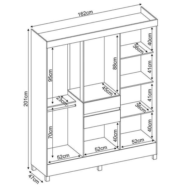 Imagem de Guarda Roupa Casal Munique 8 Portas e 2 Gavetas - Demóbile