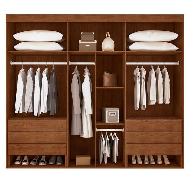 Imagem de Guarda Roupa Casal Nancy 6 Portas e 6 Gavetas MDF Moderna