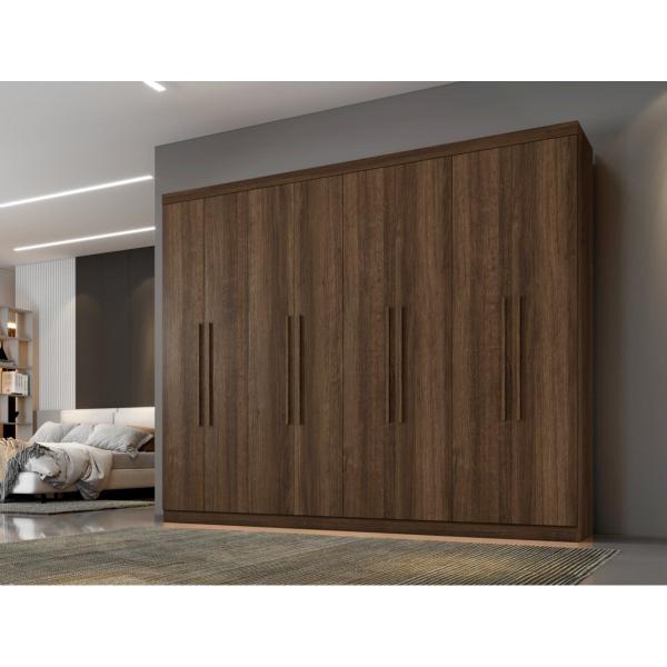 Imagem de Guarda Roupa Casal New Premium 8 portas em 15mm Puxadores Madeirados - Benetil