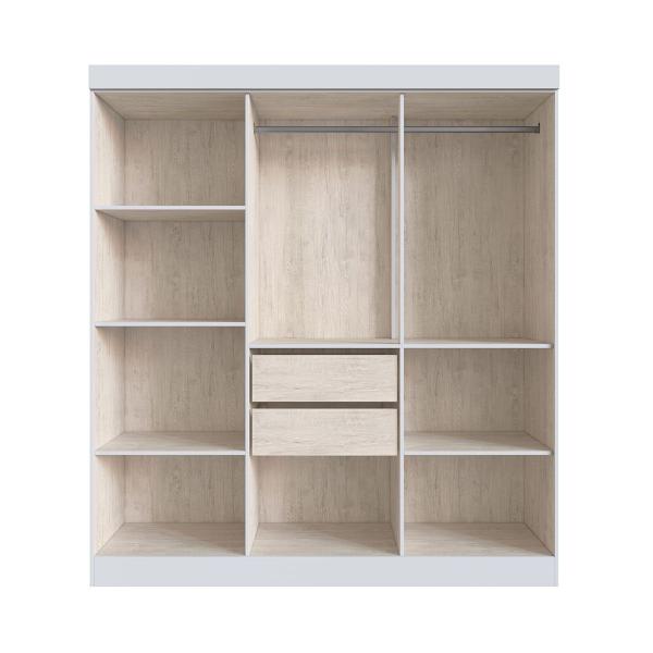 Imagem de Guarda-Roupa Casal New Xangai 6 Portas 2 Gavetas 100% Mdf Branco - Doripel