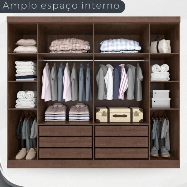 Imagem de GUARDA ROUPA CASAL OLÍMPIA 6 PORTAS 6 GAVETAS DIVISAO ELE e ELA