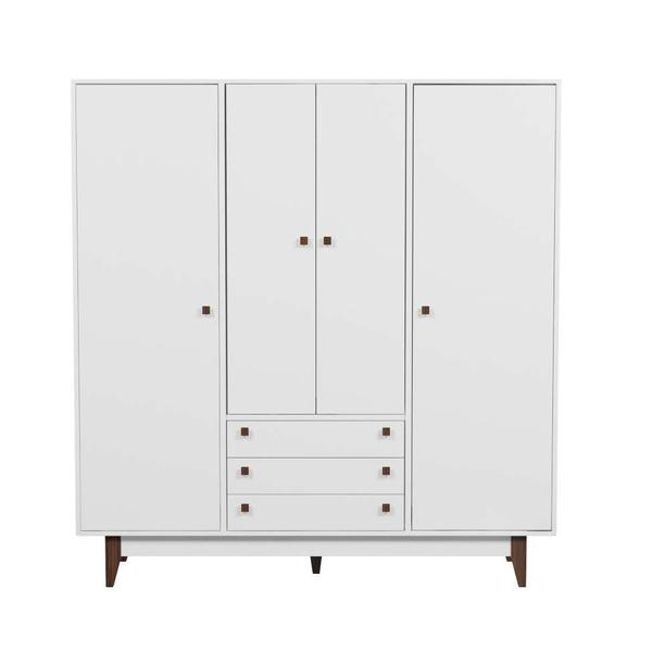 Imagem de Guarda-Roupa Casal Paulista 4 PT 3 GV Branco