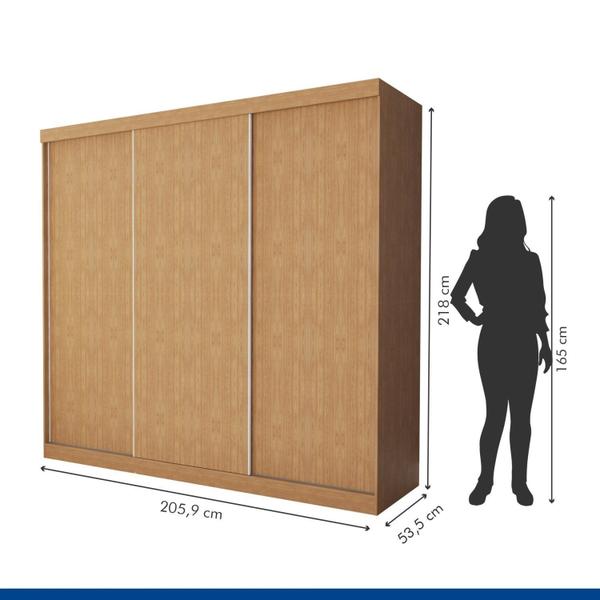 Imagem de Guarda Roupa Casal Premium Itália 205,9cm 3 Portas 4 Gavetas Espresso Móveis