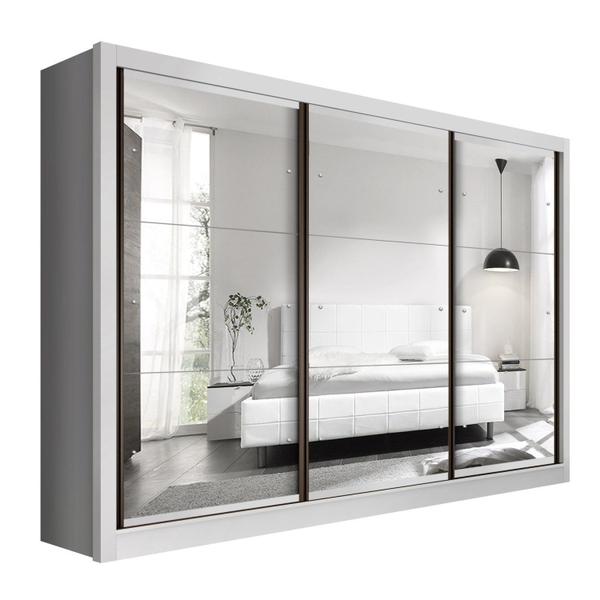 Imagem de Guarda Roupa Casal Premium Lux 242cm com Espelho 3 Portas 6 Gavetas Espresso Móveis