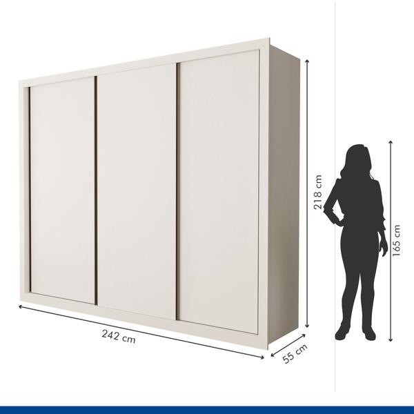 Imagem de Guarda Roupa Casal Premium Nápoli 242cm 3 Portas 6 Gavetas Espresso Móveis