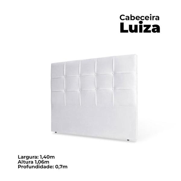 Imagem de Guarda Roupa Casal Prime 1684 com Cômoda 8050 e Cabeceira Luiza 140cm Branco - Araplac