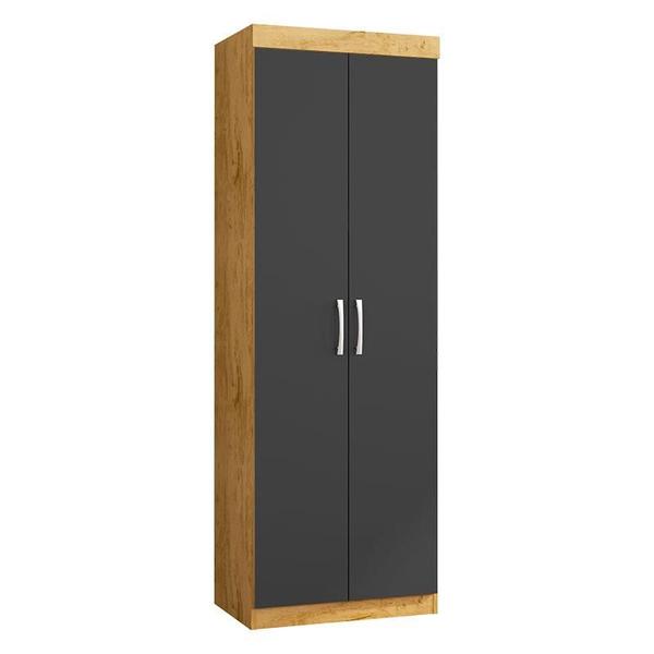 Imagem de Guarda Roupa Casal Prime 1684 com Multiuso 6020 e Cômoda 2352 Freijó Carbono - Araplac