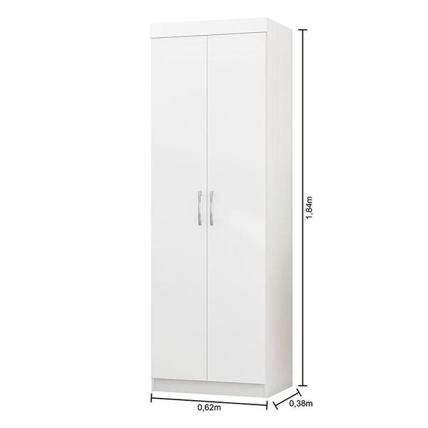 Imagem de Guarda Roupa Casal Prime 6000 com Multiuso 6020 e Cômoda 2352 Branco - Araplac