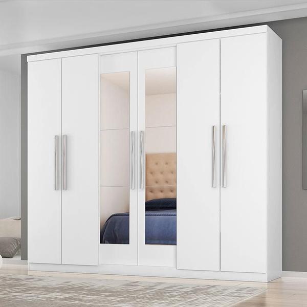 Imagem de Guarda Roupa Casal Prime 7000 com Multiuso 6020 Branco - Araplac