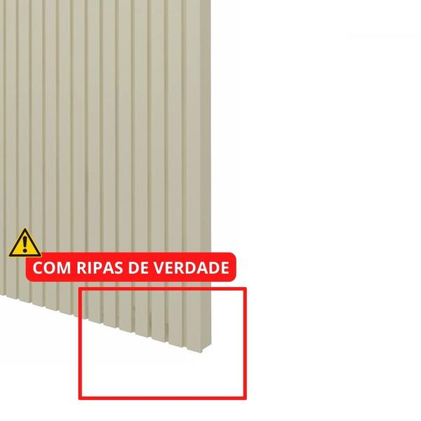 Imagem de Guarda Roupa Casal Ripado 6 Portas 4 Gavetas Absolut New Grafite Off White - Gelius