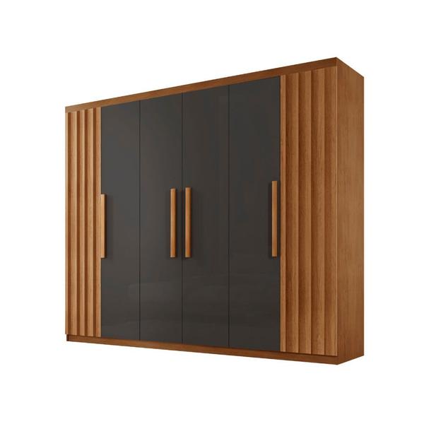 Imagem de Guarda Roupa Casal Roma MDF 6 Portas e 2 Gavetas Moderna