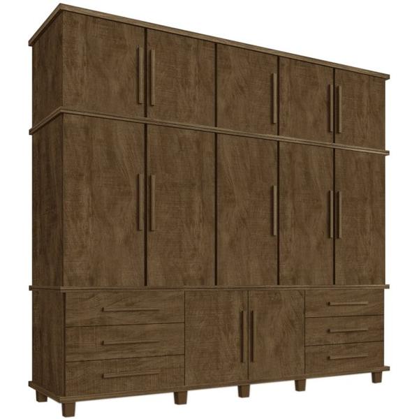 Imagem de Guarda Roupa Casal Triplex 12 Portas 00103500 Malbec LPA