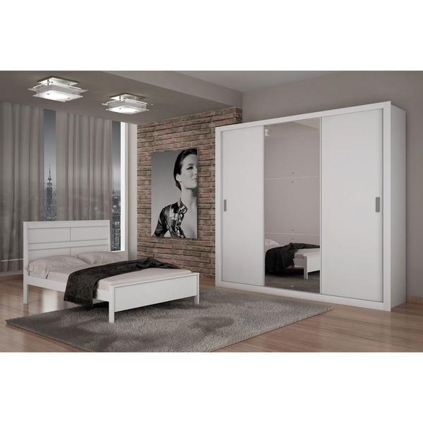 Imagem de Guarda Roupa Casal Veneza Luxo com 3 Portas MDF Rufato