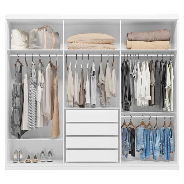 Imagem de Guarda Roupa Casal Venice 62480 Branco Brilho - Demóbile