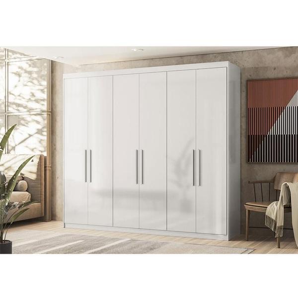 Imagem de Guarda Roupa Casal Venice 62780 Branco Brilho - Demóbile