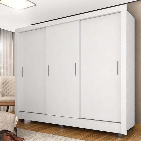 Imagem de Guarda Roupa Casal Vivian 3 Portas 2 Gavetas Branco