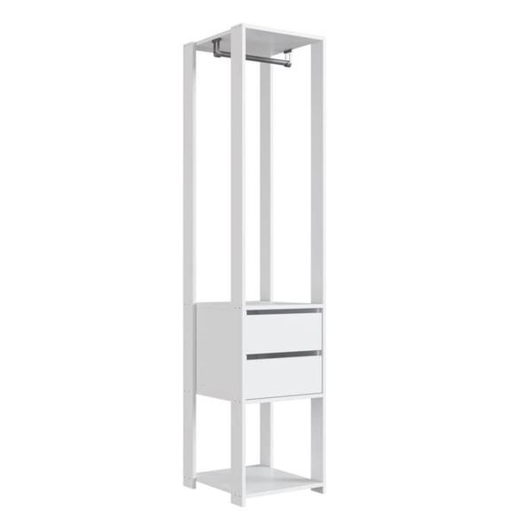 Imagem de Guarda Roupa Closet 02 Gavetas 183X40cm Branco PRODDY