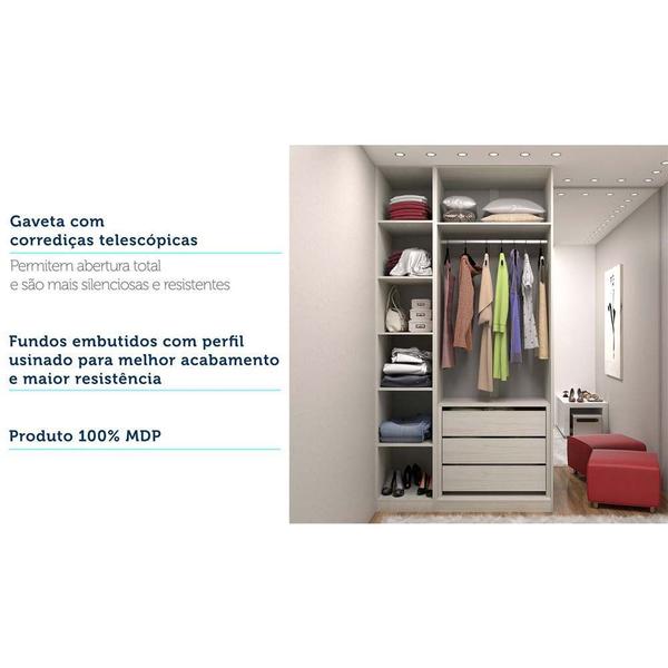 Imagem de Guarda Roupa Closet 2 Módulos sem Porta 3 Gavetas e 1 Cabideiro Prime Luciane Móveis