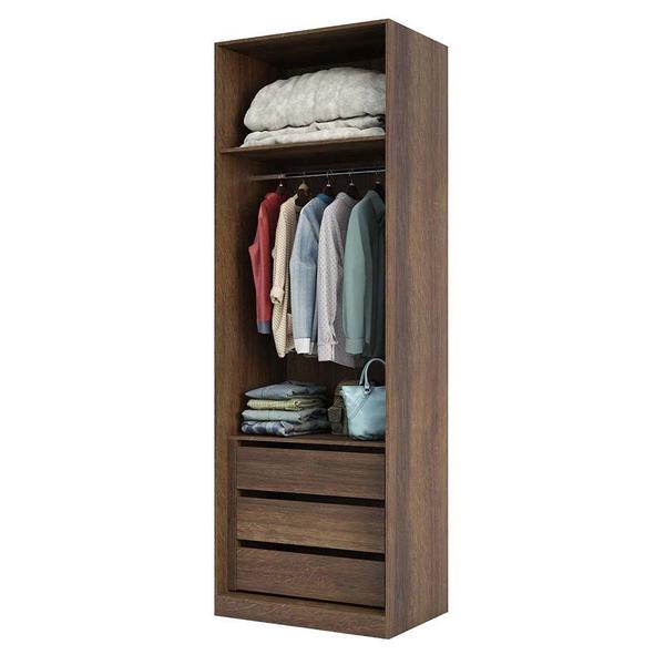 Imagem de Guarda Roupa Closet Aberto 3 Gavetas 1 Cabideiro 80,4cm Prime Luciane MA³veis