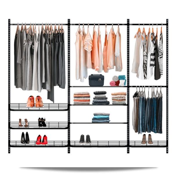 Imagem de Guarda roupa closet aramado aberto CLR281 - 2,50 Smart Black