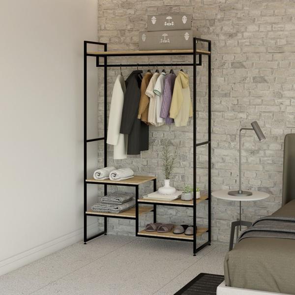 Imagem de Guarda Roupa Closet Estilo Industrial, Aço/mdf!