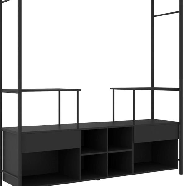 Imagem de Guarda Roupa Closet Modulado Barcelona Casal Preto Artefamol