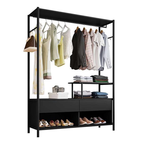 Imagem de Guarda-Roupa Closet Modulado Barcelona Preto