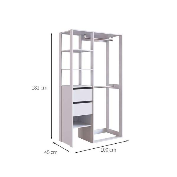 Imagem de Guarda-Roupa Closet Modulado Dormitório 2 GV Branco