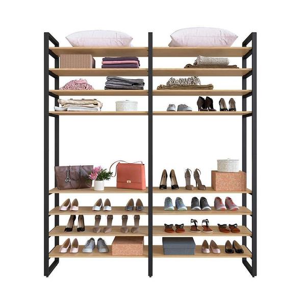 Imagem de Guarda-Roupa Closet Modulado Industrial Philly Cedro 197 cm