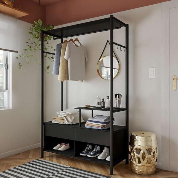 Imagem de Guarda-Roupa Closet Modulado Maure Preto