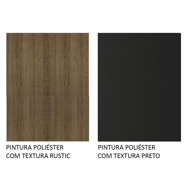 Imagem de Guarda-Roupa Closet Modulado Valencia 4 Gavetas 417cm Rustic/Preto Madesa 01