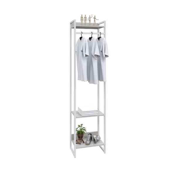 Imagem de Guarda-Roupa Closet Studio Snow e Branco 187x45 cm