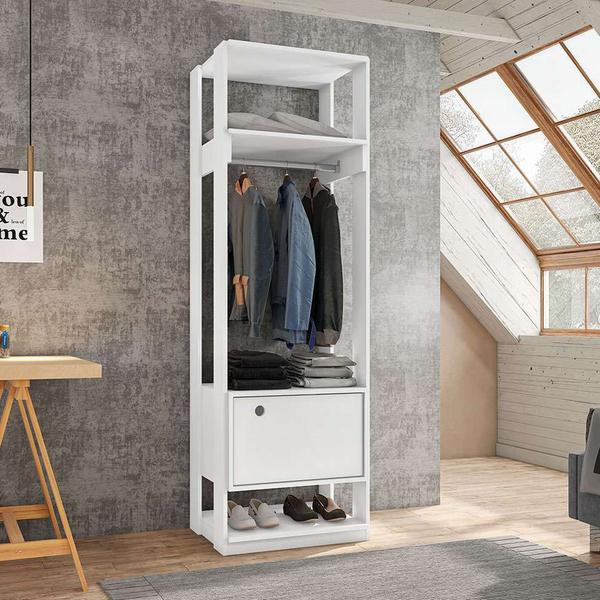 Imagem de Guarda-Roupa Closet Titan 1 PT Branco