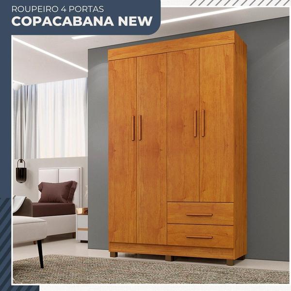 Imagem de Guarda Roupa Copacabana New 4 Portas 2 Gavetas Benetil Móveis