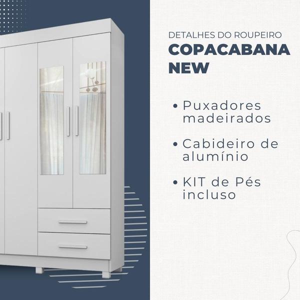 Imagem de Guarda Roupa Copacabana New 4 Portas 2 Gavetas com Espelho Benetil Móveis