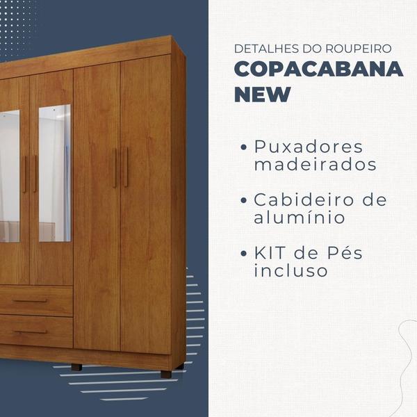 Imagem de Guarda Roupa Copacabana New 6 Portas 2 Gavetas com Espelho Benetil Móveis