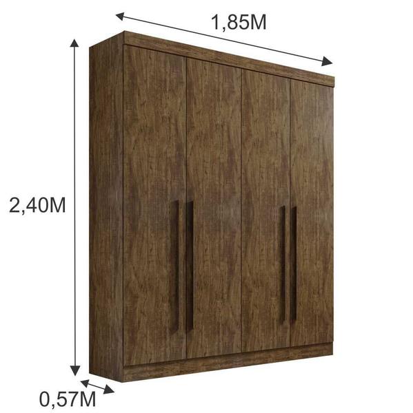 Imagem de Guarda Roupa Da Vinci Plus 4 Portas 3 gravetas 100% MDF D'Doro