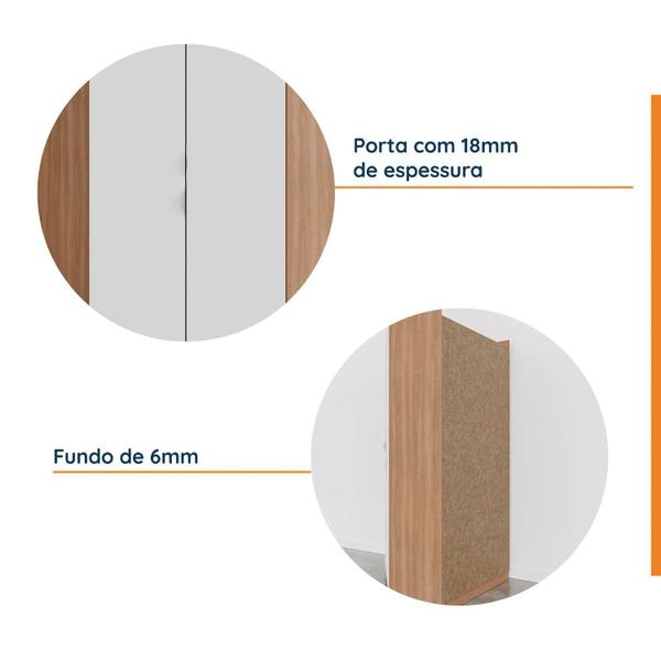 Imagem de Guarda Roupa de Canto Closet Modular com 6 Prateleiras Hera CabeCasa MadeiraMadeira