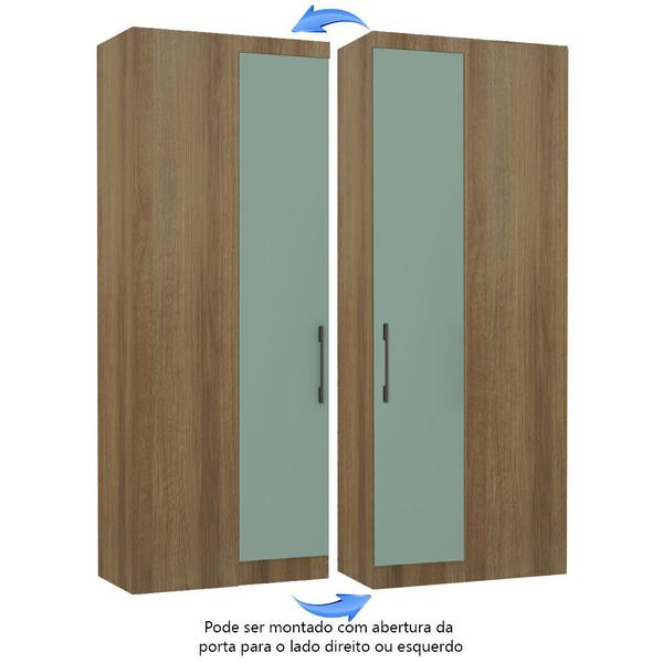 Imagem de Guarda Roupa de Canto Reto Modulado 90cm 1 Porta Paris Luciane Móveis