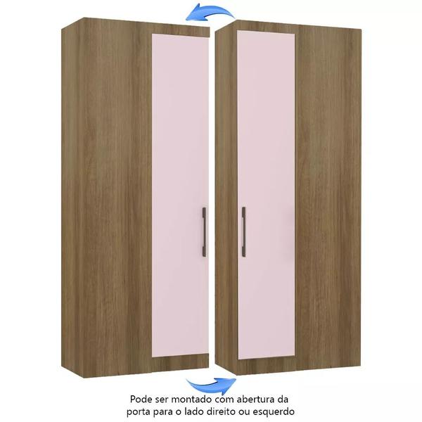 Imagem de Guarda Roupa de Canto Reto Modulado 90cm 1 Porta Paris Luciane Móveis