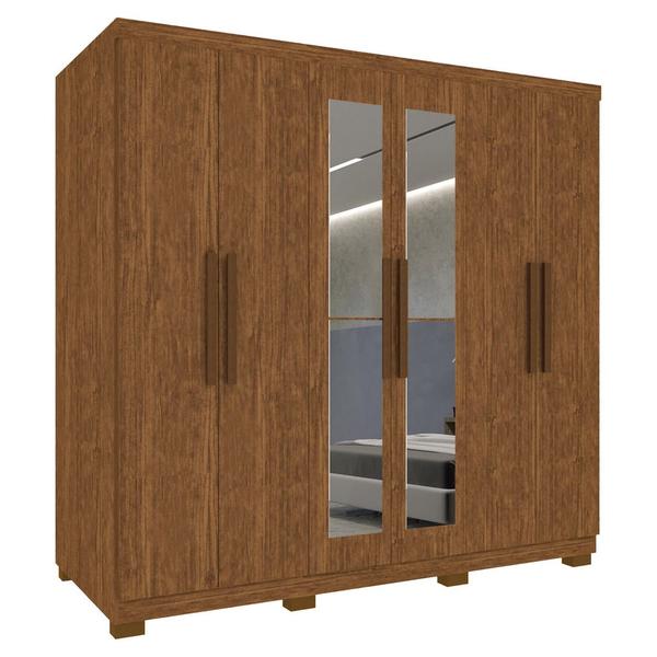 Imagem de Guarda-Roupa de Casal 100% MDF 6 Portas 4 Gavetas Sevilha Prime Com Espelho - IMOP