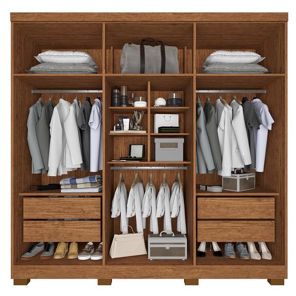 Imagem de Guarda-Roupa de Casal 100% MDF 6 Portas 4 Gavetas Sevilha Prime Com Espelho - IMOP