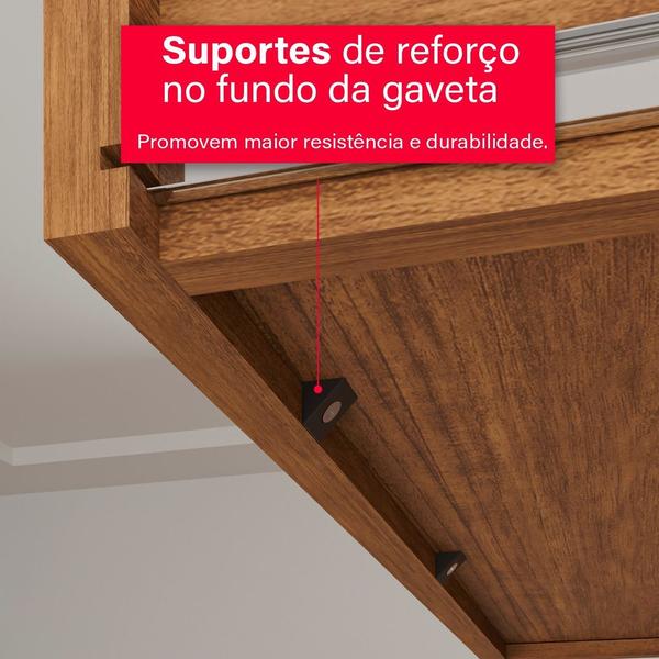 Imagem de Guarda-Roupa de Casal 100% MDF 6 Portas 4 Gavetas Valencia Com Espelho - Tudo de Móveis